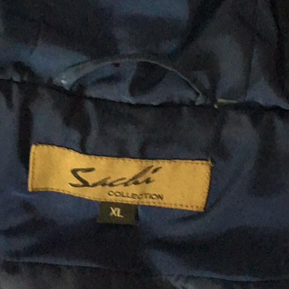 Sachi Collection XL real fur hooded down parka blue - Picture 3 of 9